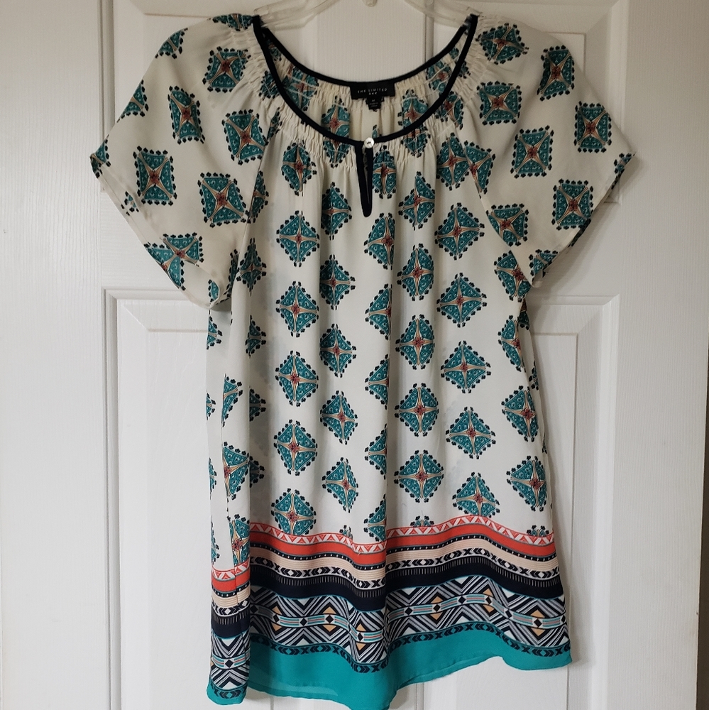 The Limited, size M top, multi colors